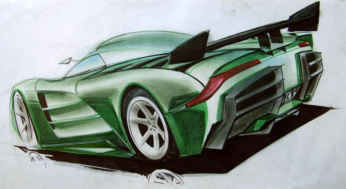 marker rendering of Prodigy super car