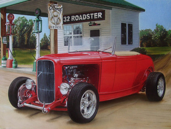 1932 Ford Roadster hot rod art